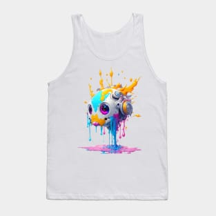 robot head dripping Tank Top